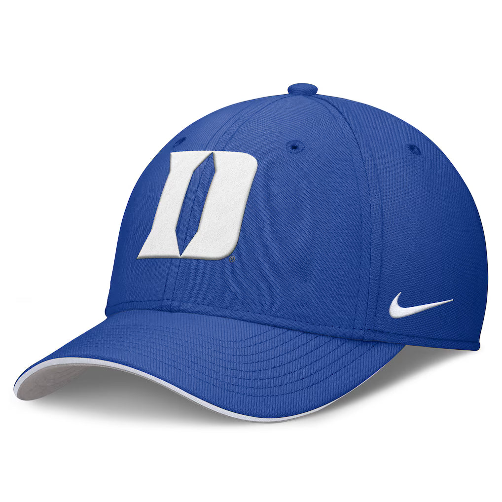 Duke Blue Devils NCAA Nike 2025 Dugout Coaches Rise Swoosh Performance Flex Hat – Royal (USA Stock) - UKASSNI