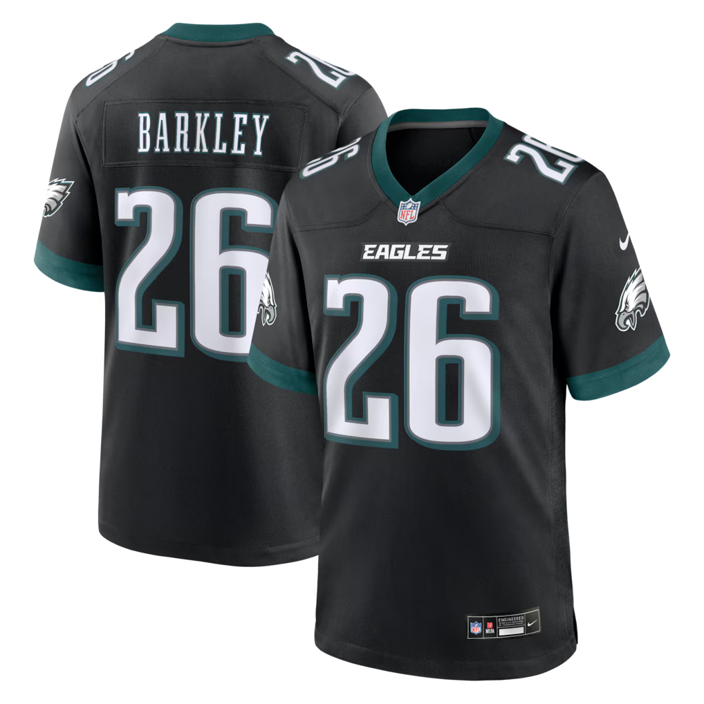 Saquon Barkley Philadelphia Eagles Jersey – NFL Nike Alternate Game – Black (USA Sourced)