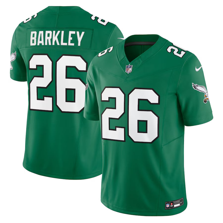 Philadelphia Eagles NFL Saquon Barkley Nike Vapor F.U.S.E. Limited Jersey – Kelly Green (UK Stock) - UKASSNI
