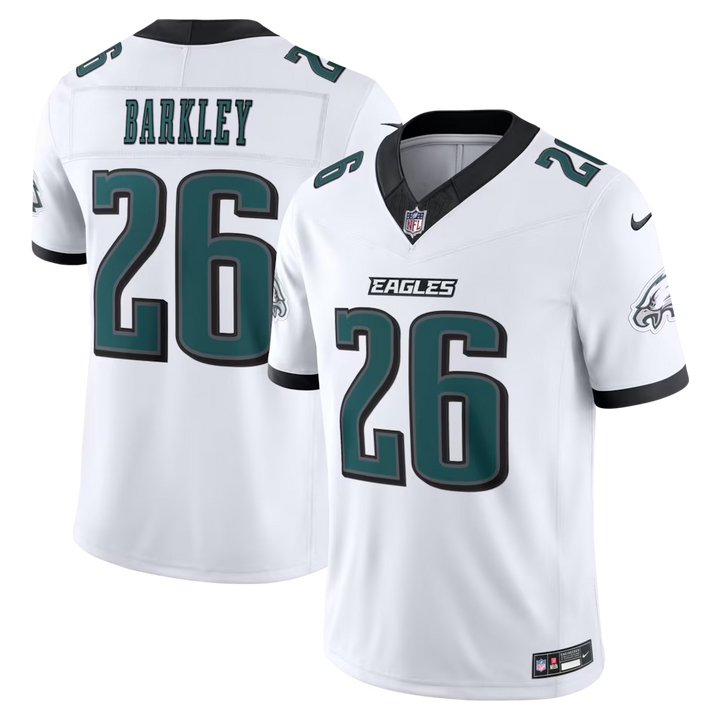 Philadelphia Eagles Saquon Barkley Jersey - NFL Nike Vapor F.U.S.E. Stitched Limited – White (UK Ready) by Nike