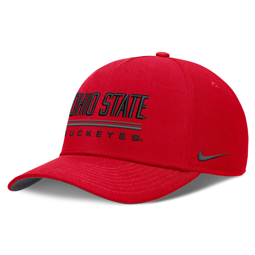 Ohio State Buckeyes Nike 2026 Sideline Dri-FIT Rise Adjustable Hat - NCAA – Scarlet (USA Sourced)