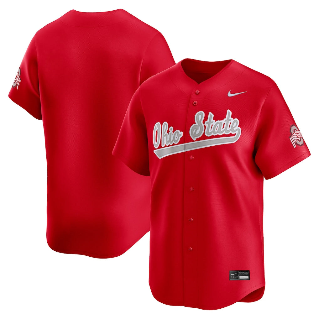Ohio State Buckeyes NCAA Nike Baseball Limited Jersey - Scarlet (USA Stock)