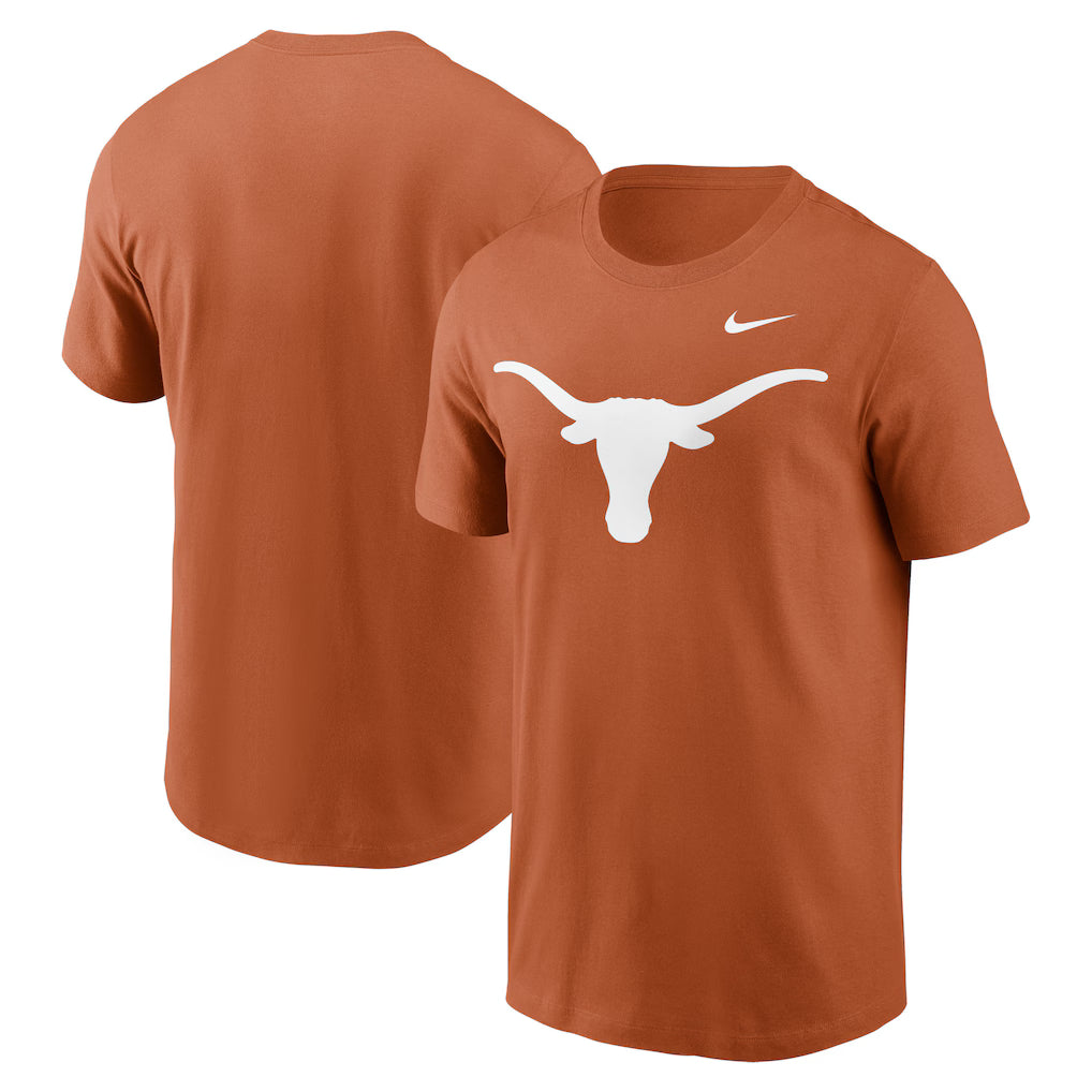 Texas Longhorns NCAA Nike Primetime Evergreen Logo T-Shirt - Texas Orange (USA Stock)