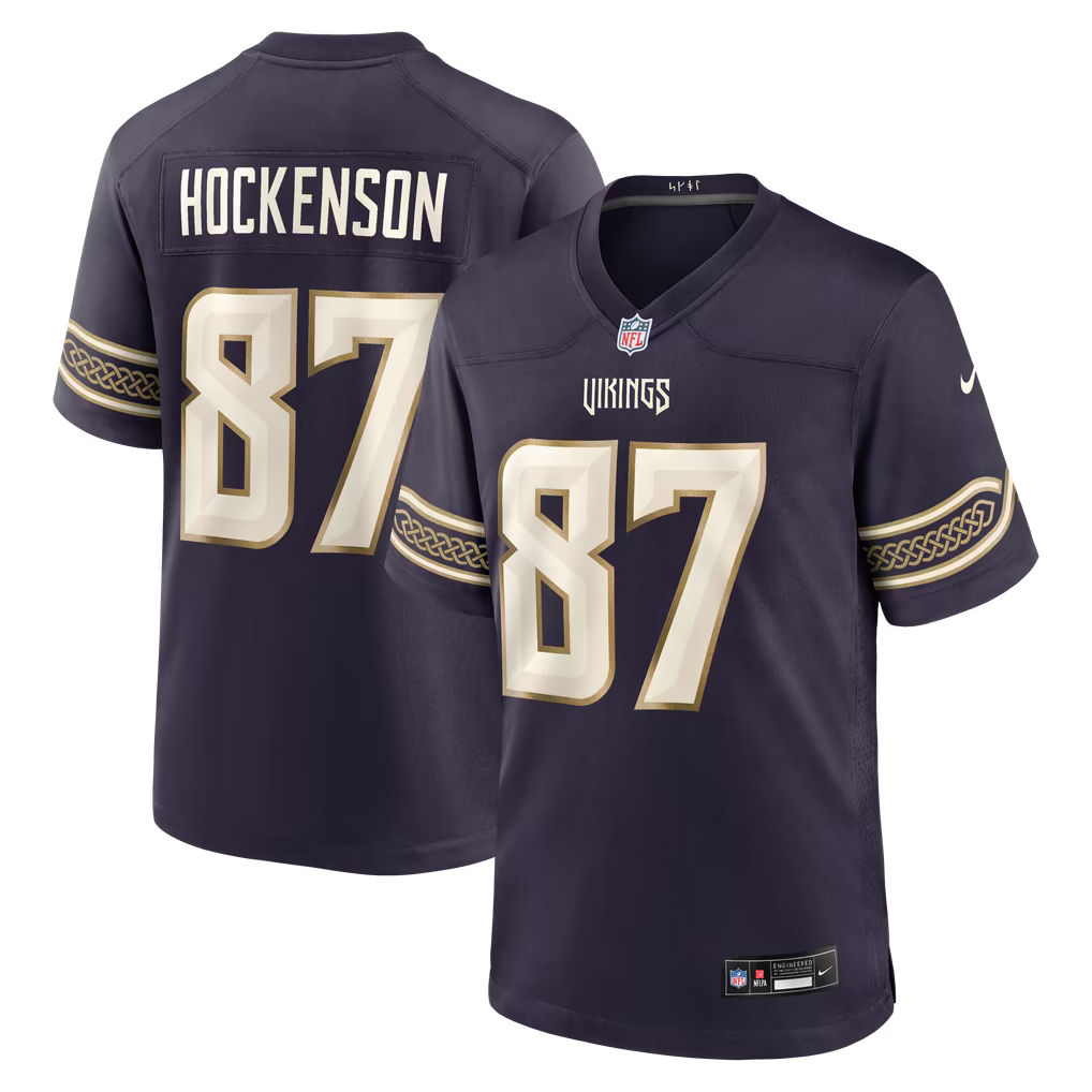 Minnesota Vikings T.J. Hockenson Jersey – NFL Nike 2026 Rivalries Collection Game – Purple (USA Sourced) - UKASSNI