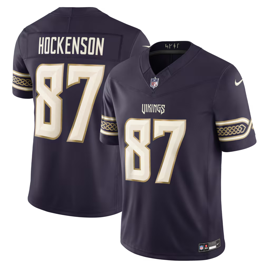 Minnesota Vikings T.J. Hockenson Jersey – NFL Nike 2026 Rivalries Collection Limited – Purple (USA Sourced)