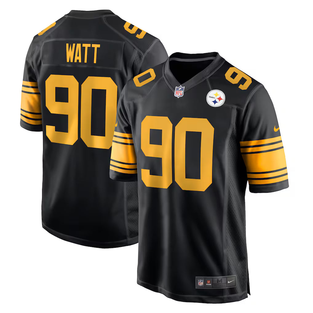 Pittsburgh Steelers NFL T.J. Watt Nike Alternate Game Jersey – Black (USA Stock) - UKASSNI