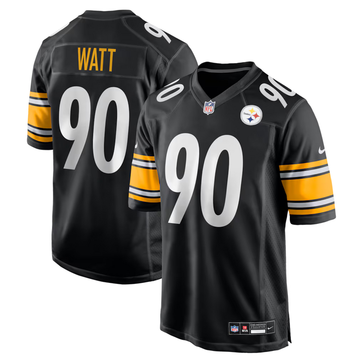 Pittsburgh Steelers NFL T.J. Watt Nike Game Jersey – Black (USA Stock) - UKASSNI