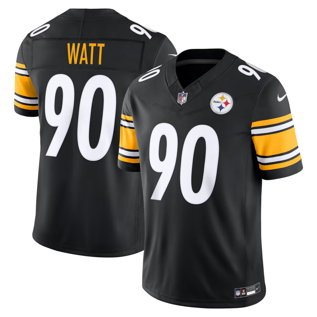 Pittsburgh Steelers T.J. Watt Jersey - NFL Nike Vapor F.U.S.E. Stitched Limited – Black (USA Sourced)