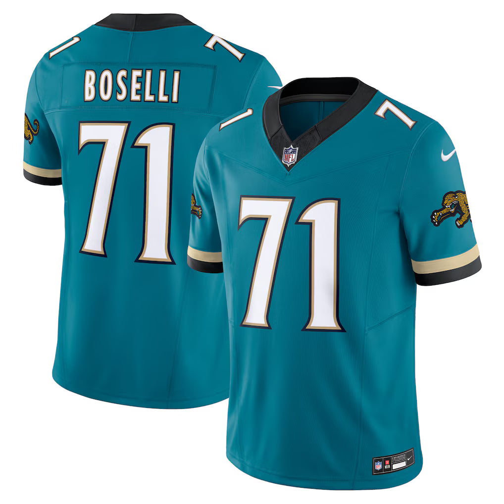 Jacksonville Jaguars NFL Tony Boselli Nike Prowler Throwback Vapor F.U.S.E. Limited Retired Player Jersey - Teal (USA Stock)