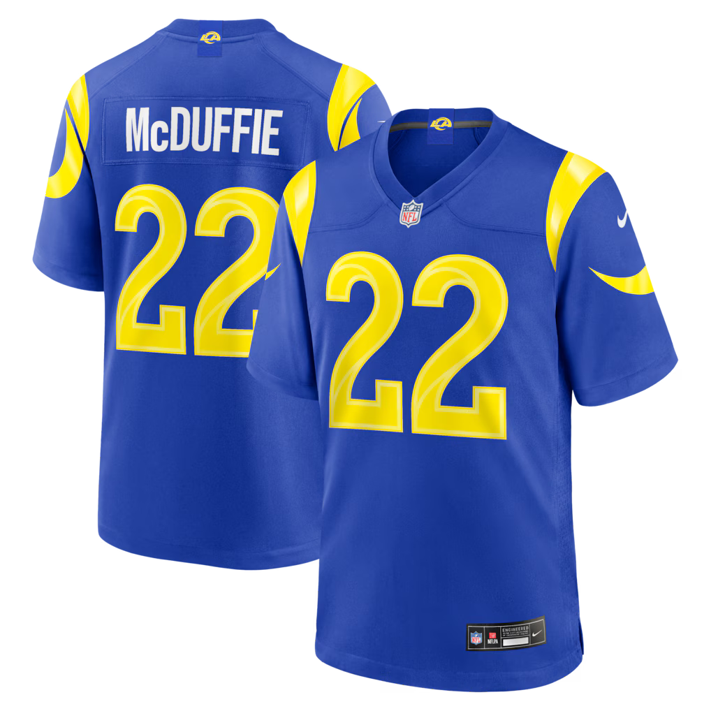 Los Angeles Rams NFL Trent McDuffie Nike Team Game Player Jersey – Royal (USA Stock) - UKASSNI