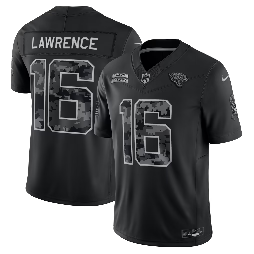 Jacksonville Jaguars Trevor Lawrence Jersey – NFL Nike 2026 Salute to Service Stitched Limited – Black (USA Sourced)