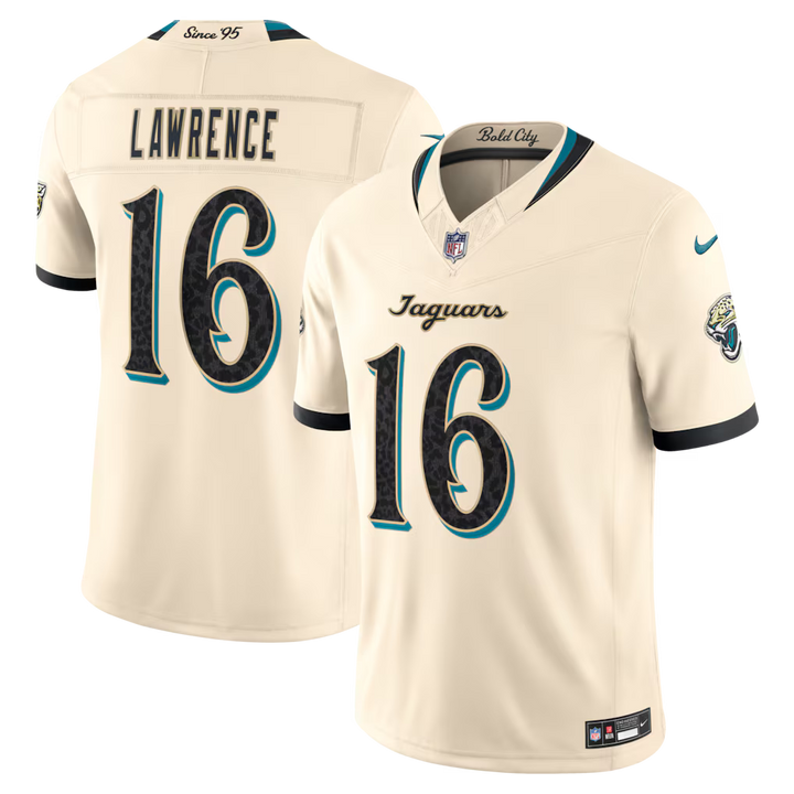 Jacksonville Jaguars Trevor Lawrence Jersey – NFL Nike 2026 Rivalries Collection Limited – Natural (USA Sourced)