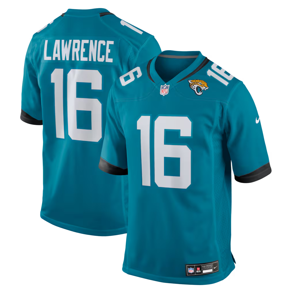 Jacksonville Jaguars NFL Trevor Lawrence Nike Home Game Jersey - Teal (USA Stock)