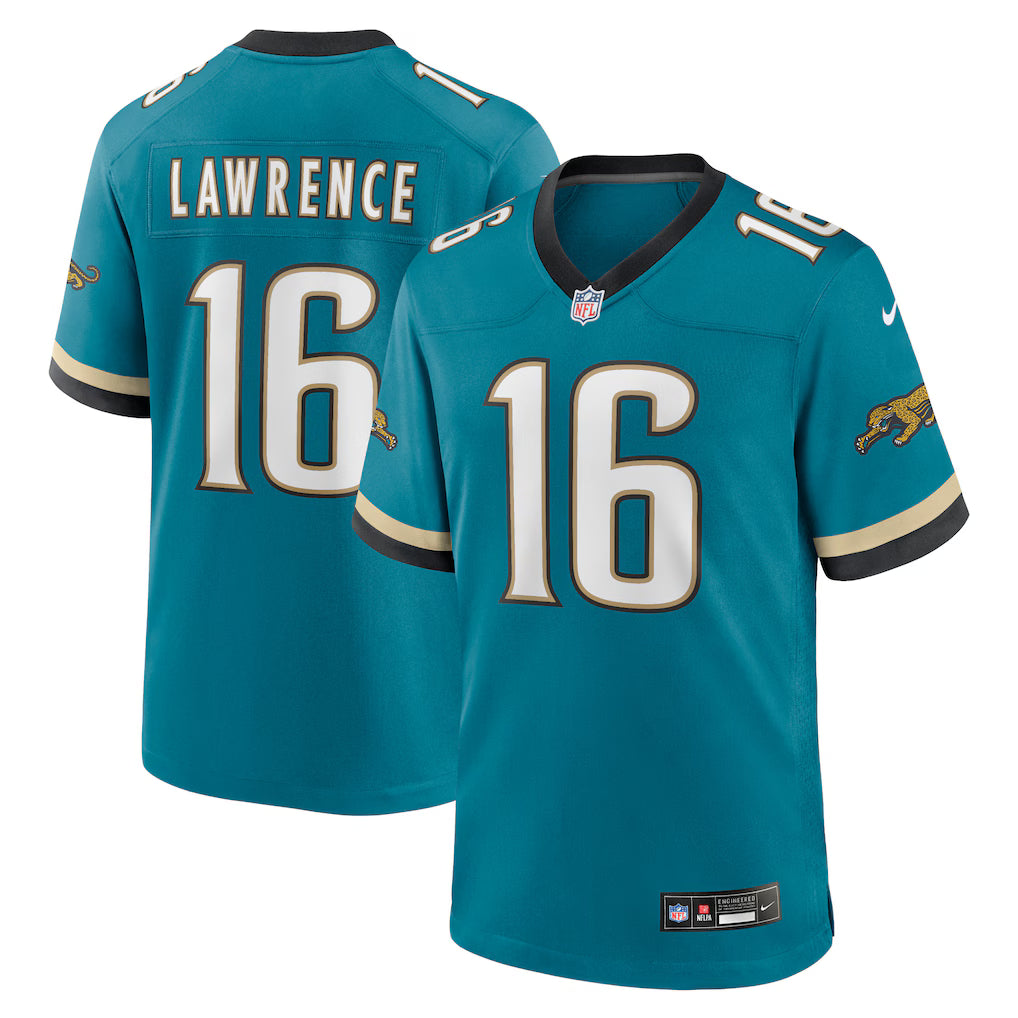 Jacksonville Jaguars NFL Trevor Lawrence Nike Prowler Throwback Player Game Jersey - Teal (USA Stock)