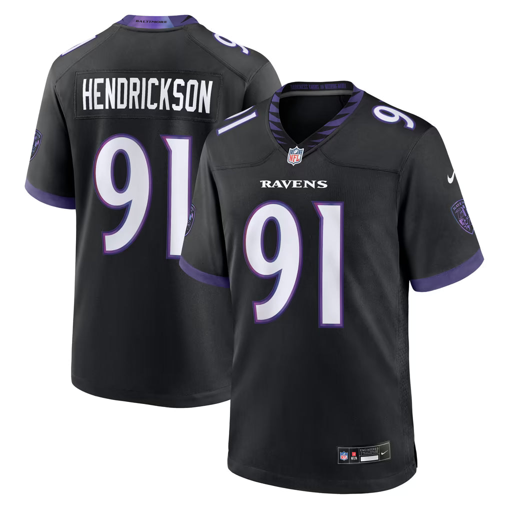 Baltimore Ravens Trey Hendrickson Jersey – NFL Nike Alternate Game – Black (USA Sourced)
