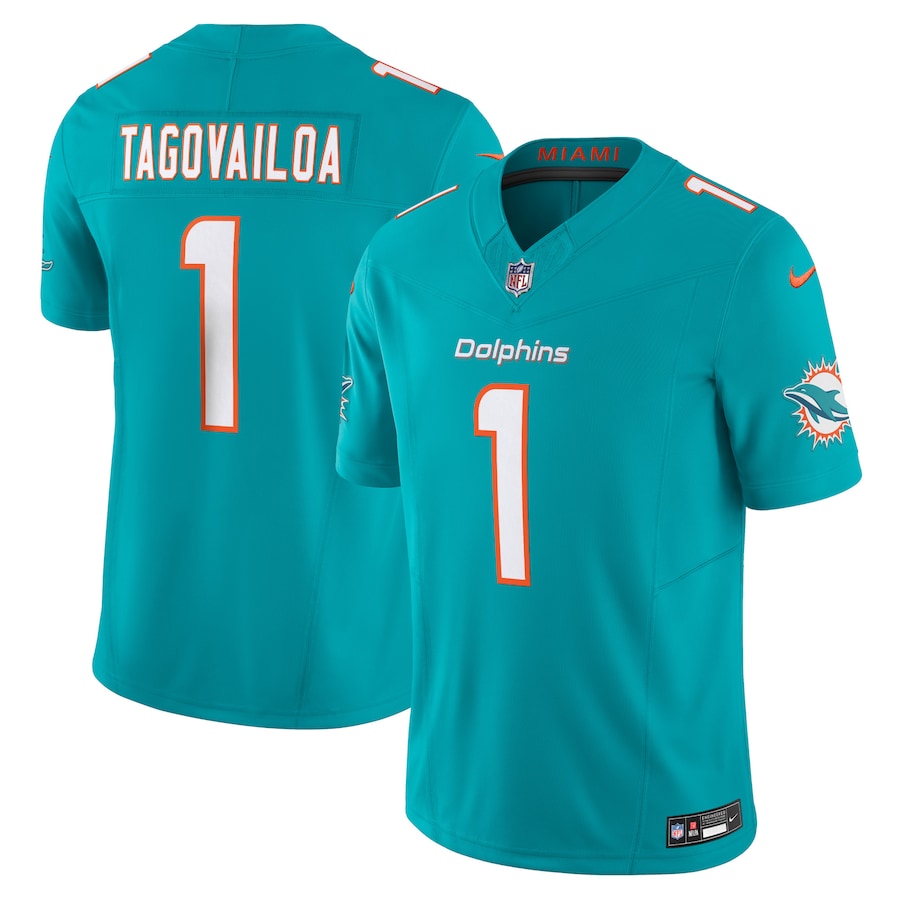 Miami Dolphins NFL Tua Tagovailoa Nike Vapor F.U.S.E. Limited Jersey – Aqua (USA Stock) - UKASSNI