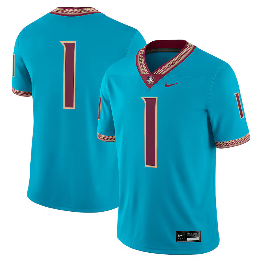 Florida State Seminoles Alternate Game Jersey – Turquoise (USA Stock) - UKASSNI
