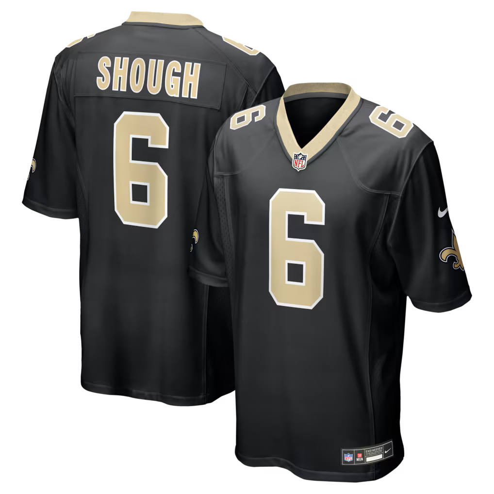 New Orleans Saints NFL Tyler Shough Nike Game Jersey – Black (USA Stock) - UKASSNI