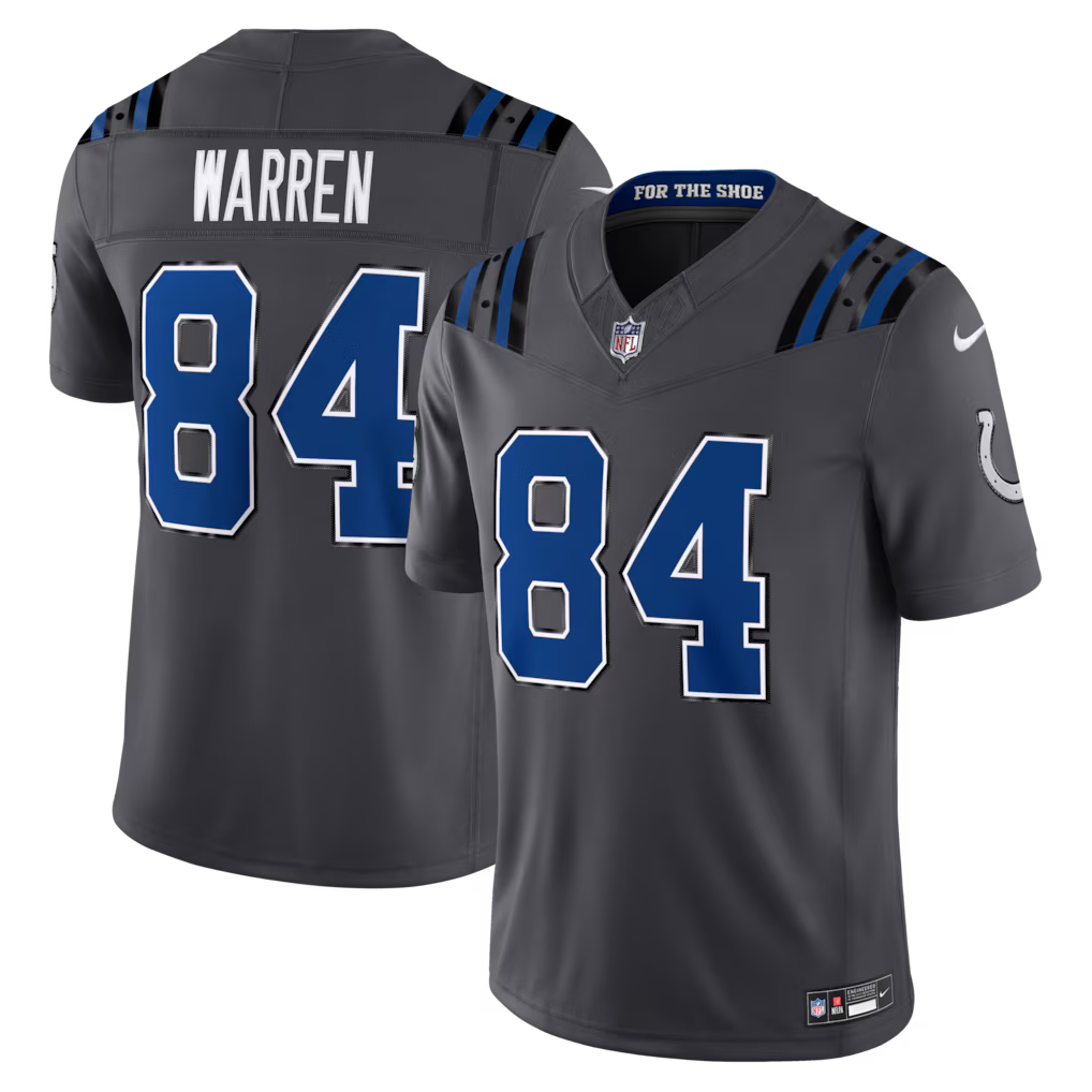 Indianapolis Colts Tyler Warren Jersey – NFL Nike 2026 Rivalries Collection Limited – Anthracite (USA Sourced)