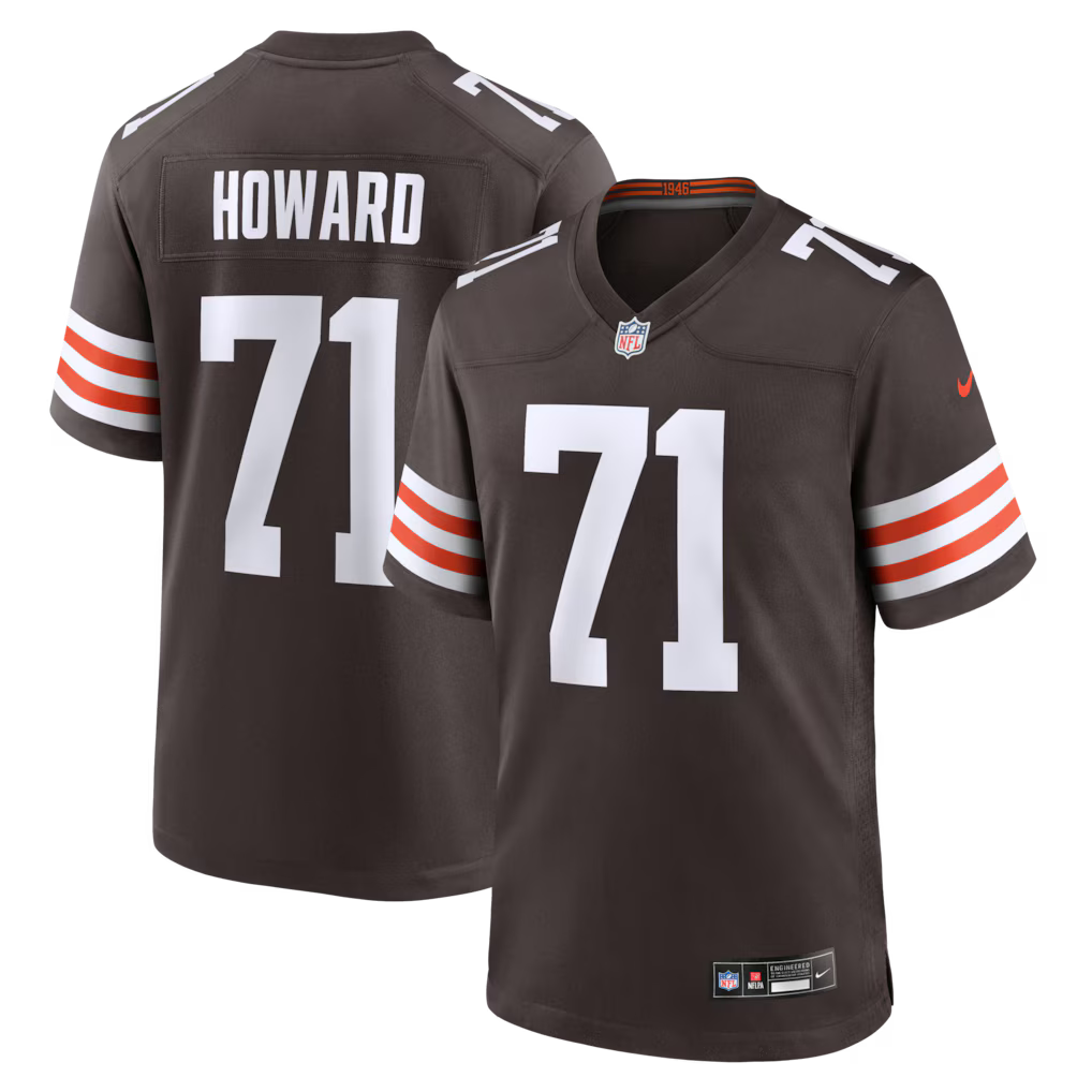 Cleveland Browns NFL Tytus Howard Nike Team Game Jersey – Brown (USA Stock) - UKASSNI