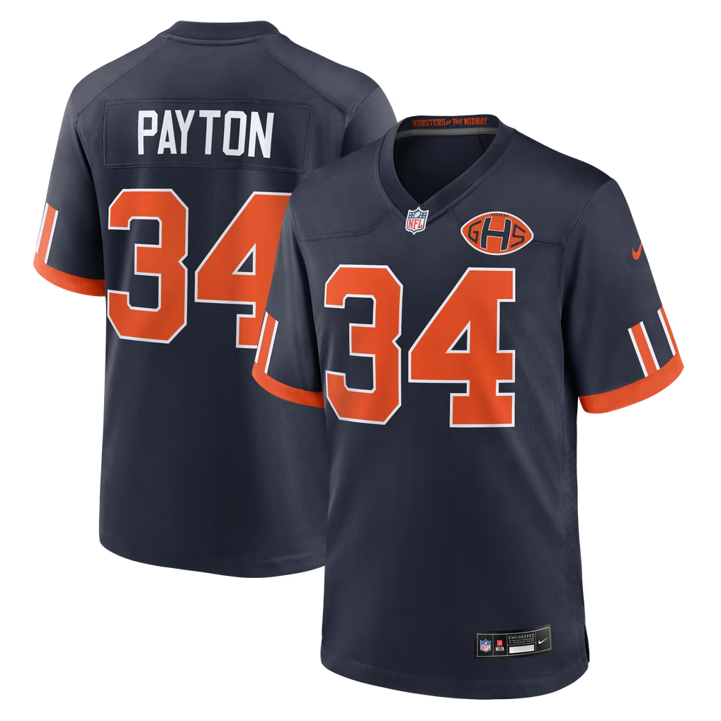 Chicago Bears Walter Payton Jersey – NFL Nike 2026 Rivalries Collection Game – Navy (USA Sourced)