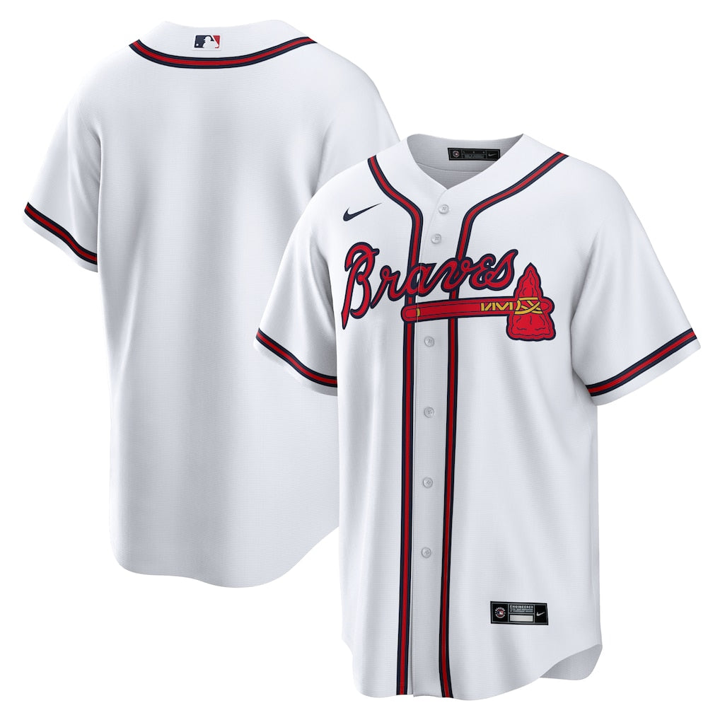 Atlanta Braves MLB Nike Home Replica Team Jersey – White (USA Stock) - UKASSNI