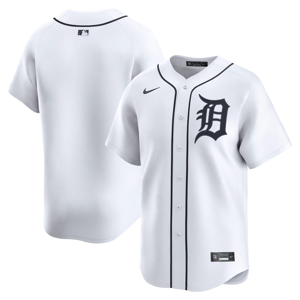 Detroit Tigers MLB Nike Home Limited Jersey – White (USA Stock)