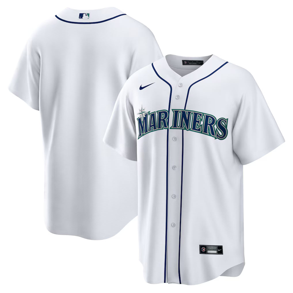 Seattle Mariners MLB Nike Home Replica Team Jersey – White (USA Stock) - UKASSNI