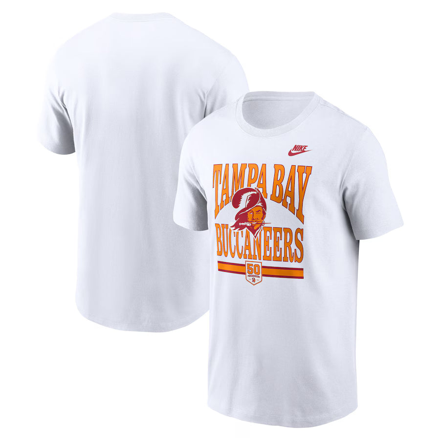 Tampa Bay Buccaneers NFL Nike 50th Season Essential T-Shirt - White (USA Stock) - UKASSNI