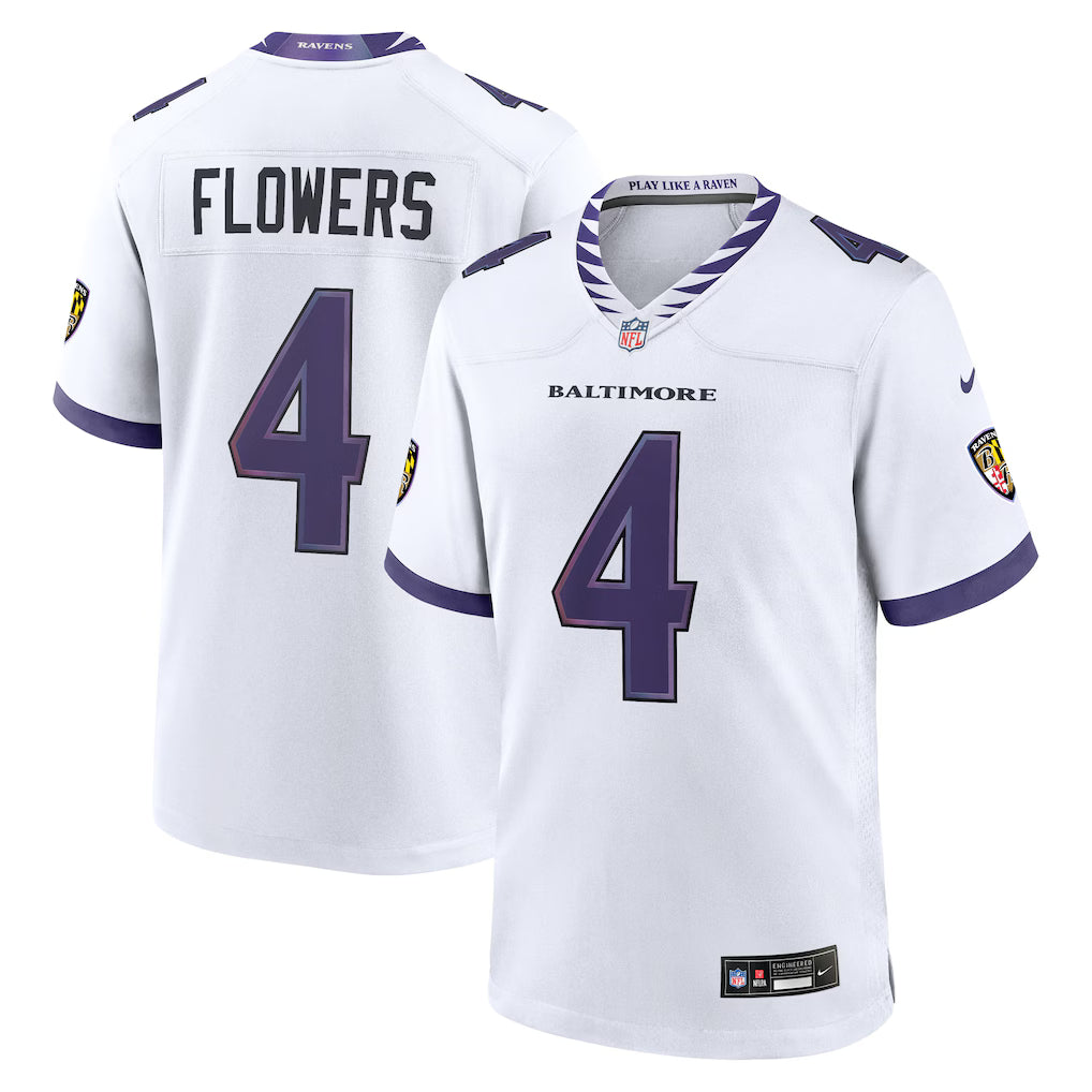 Baltimore Ravens Zay Flowers Jersey – NFL Nike Game – 3 Colours (USA Sourced)