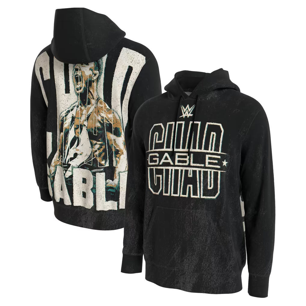 Chad Gable WWE Hoodie – ProSphere Tonal Graphic – Black (USA Sourced)