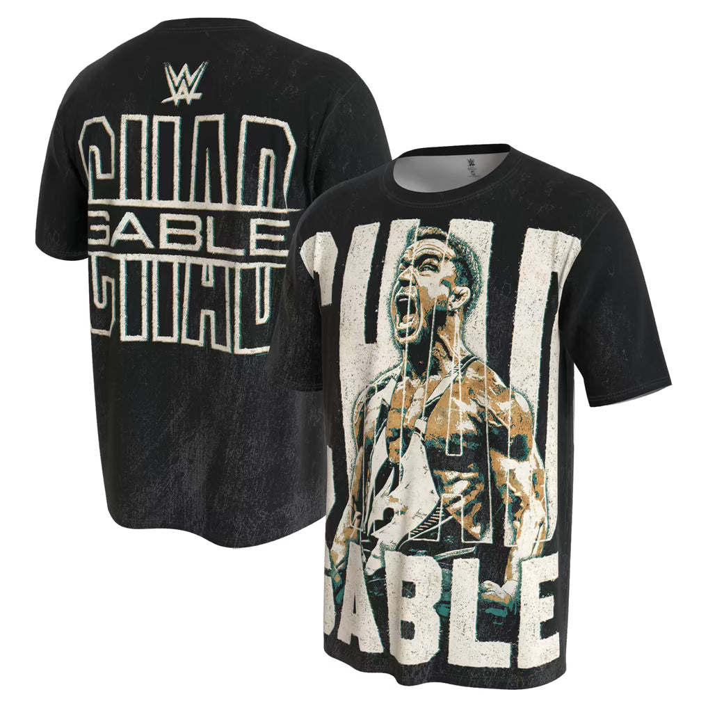 Chad Gable WWE T-Shirt – ProSphere Tonal Graphic Design – Black (USA Sourced)