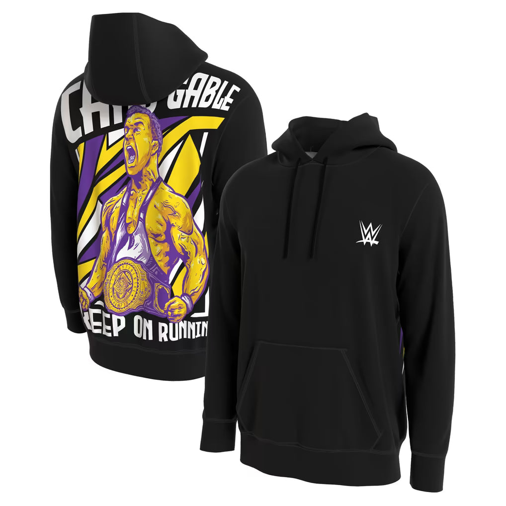 Chad Gable WWE Hoodie – ProSphere Tonal Graphic Design – Black (USA Sourced)