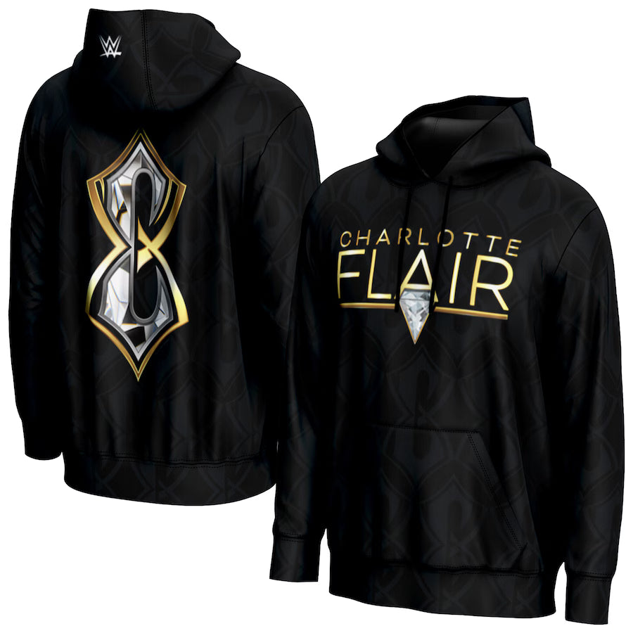 Charlotte Flair ProSphere Tonal Pullover Hoodie – Black (USA Stock) - UKASSNI