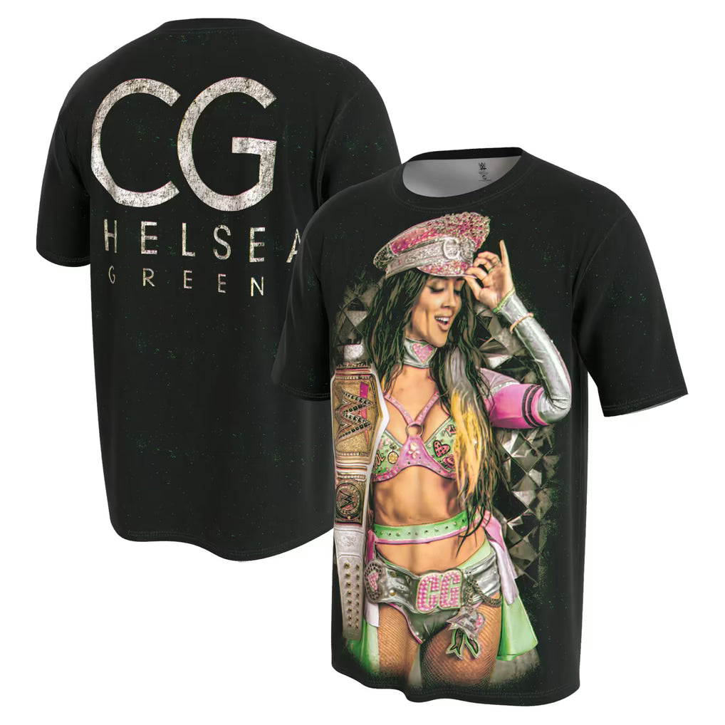 Chelsea Green WWE T-Shirt – ProSphere Champ Graphic – Black (USA Sourced)
