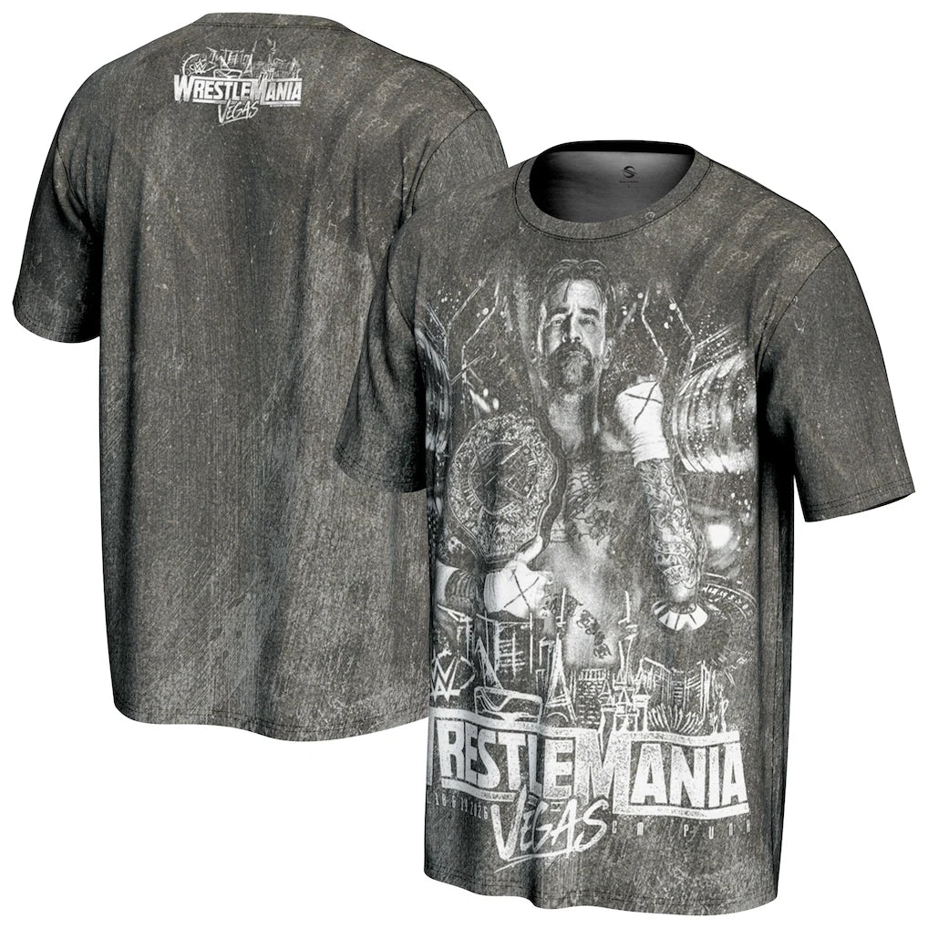 CM Punk WWE ProSphere WrestleMania 42 Superstar T-Shirt – Black (USA Stock)