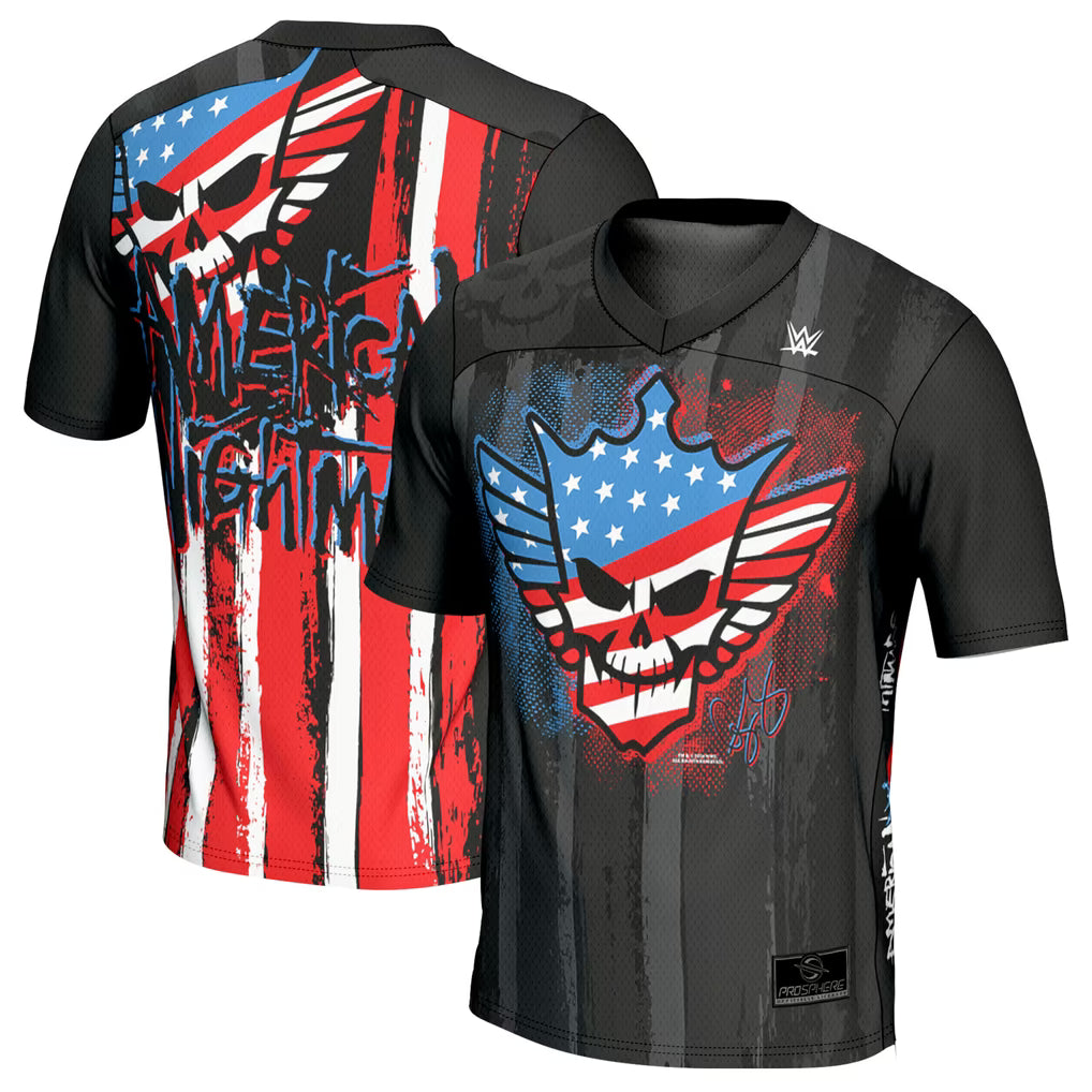 Cody Rhodes WWE Flag Football Jersey – ProSphere American Nightmare – Black (USA Sourced)
