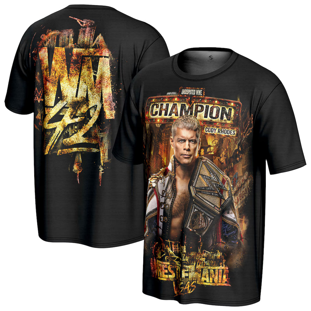 Cody Rhodes WWE ProSphere WrestleMania 42 Winner T-Shirt – Black (USA Stock) - UKASSNI