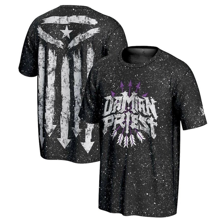 Damian Priest WWE ProSphere Entrance T-Shirt – Black (UK Stock) - UKASSNI