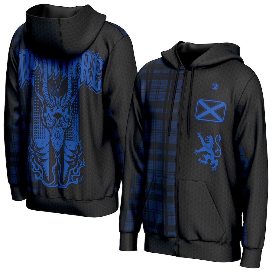 Drew McIntyre WWE ProSphere In-Ring Full-Zip Hoodie - Black (USA Stock) - UKASSNI