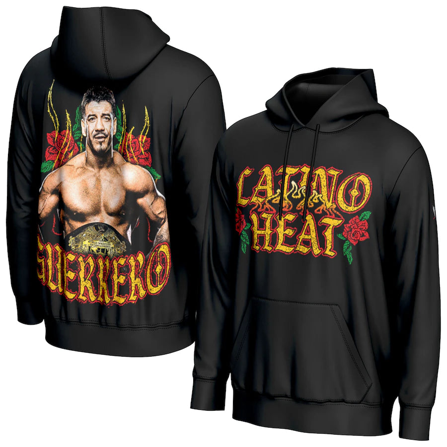 Eddie Guerrero WWE ProSphere Latino Heat Hoodie – Black (USA Stock) - UKASSNI