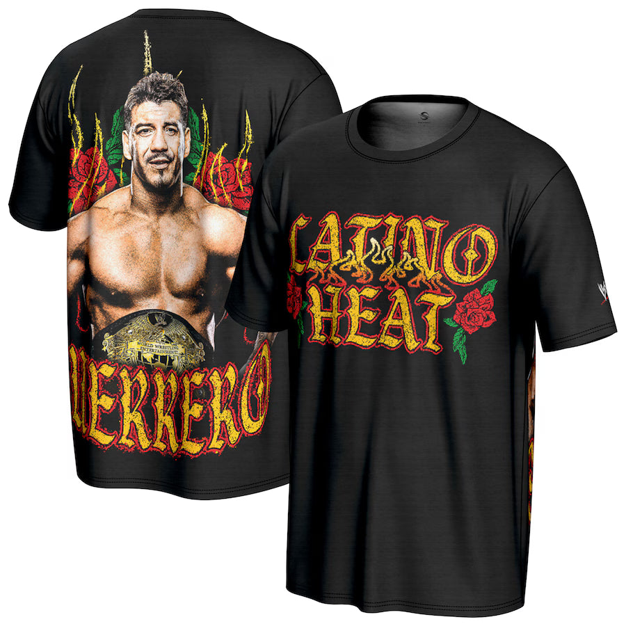 Eddie Guerrero WWE ProSphere Latino Heat T-Shirt – Black (USA Stock) - UKASSNI