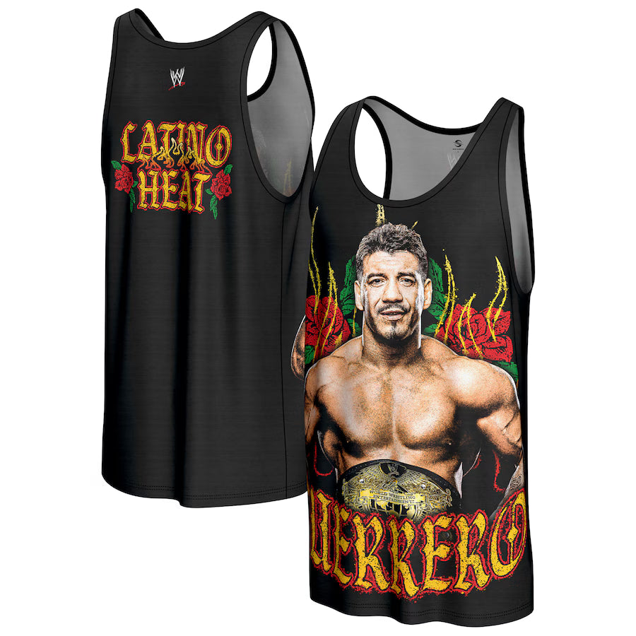 Eddie Guerrero WWE ProSphere Latino Heat Tank Top – Black (USA Stock) - UKASSNI