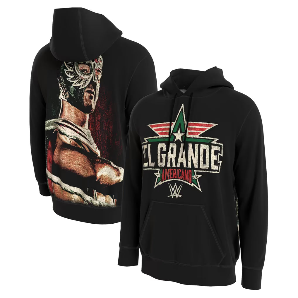 El Grande Americano WWE Hoodie – ProSphere Graphic Design – Black (USA Sourced)