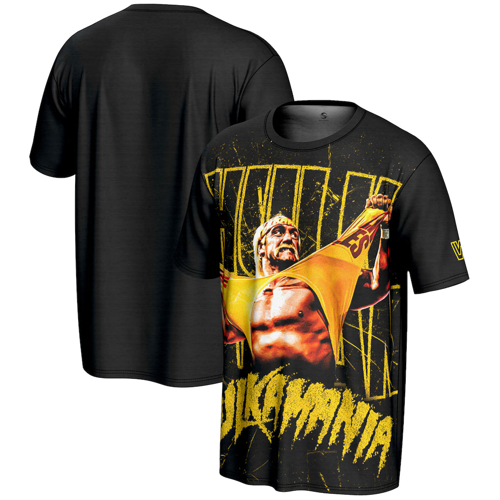 Hulk Hogan WWE ProSphere Hulkamania T-Shirt – Black (USA Stock)