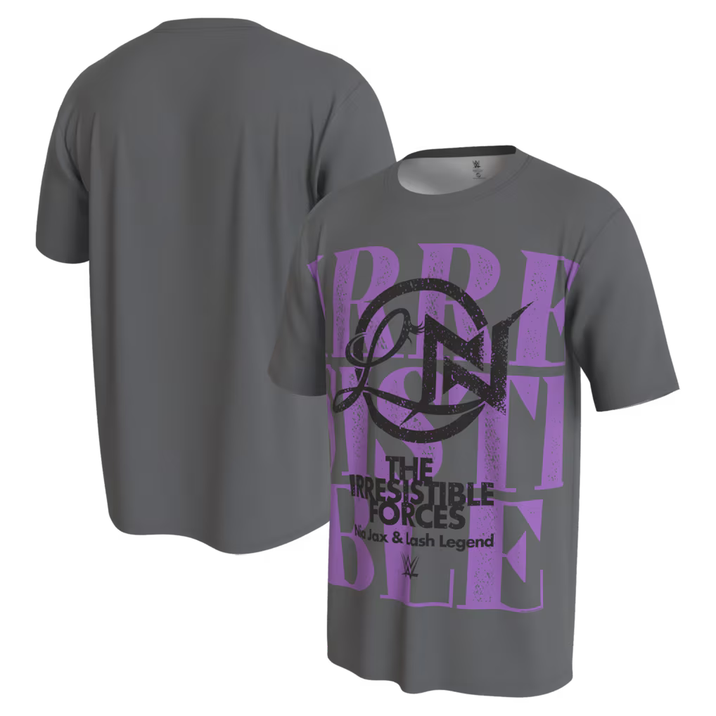 The Irresistible Forces WWE T-Shirt – ProSphere Nia Jax &amp; Lash Legend Design – Black (USA Sourced)