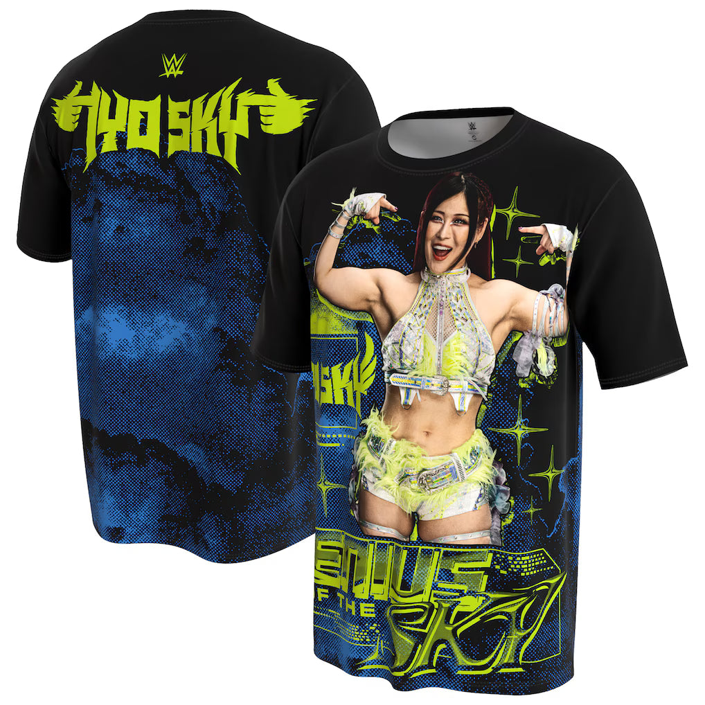IYO SKY WWE T-Shirt – ProSphere Genius of the Sky – Black (USA Sourced)
