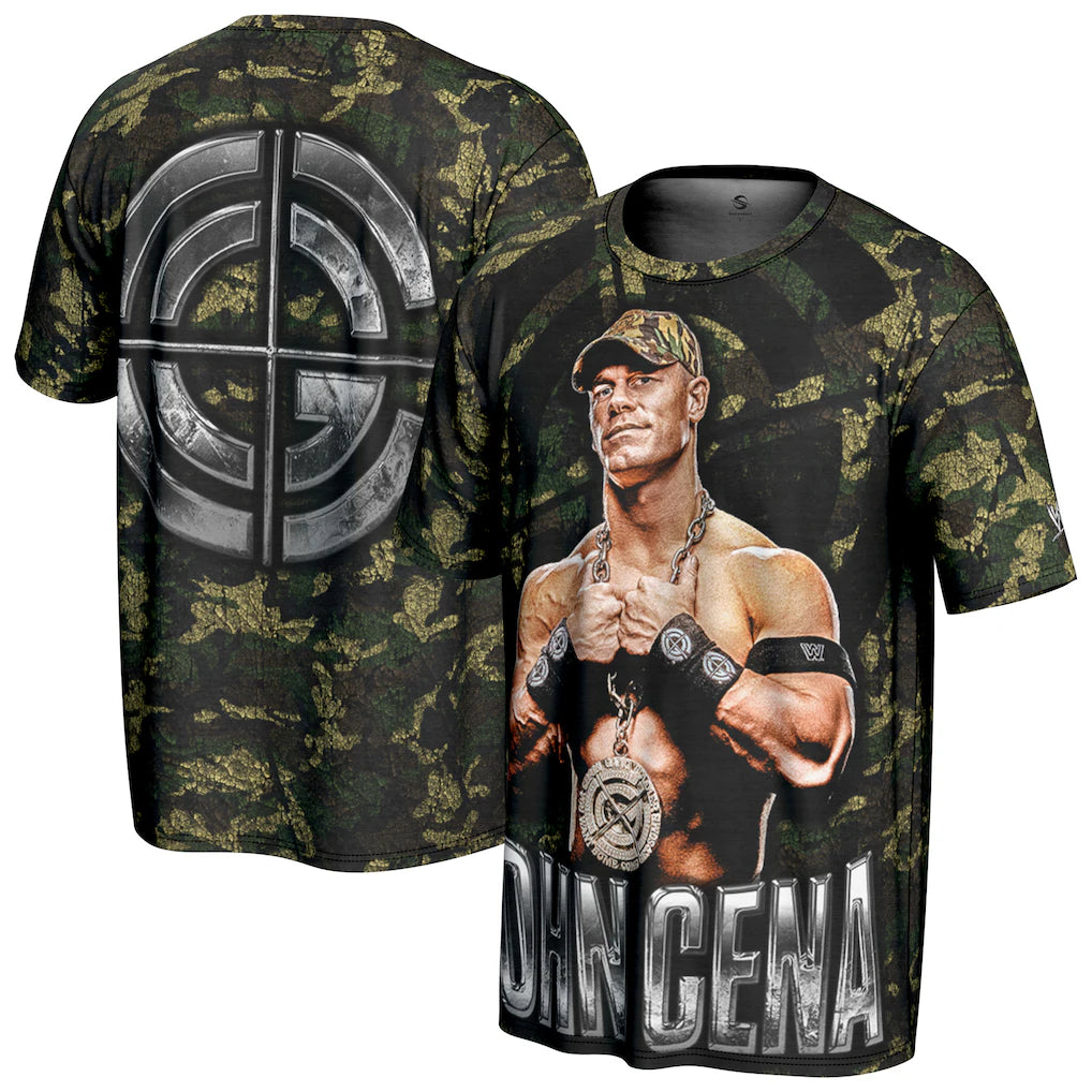 John Cena WWE ProSphere Chain T-Shirt – Black (USA Stock) - UKASSNI