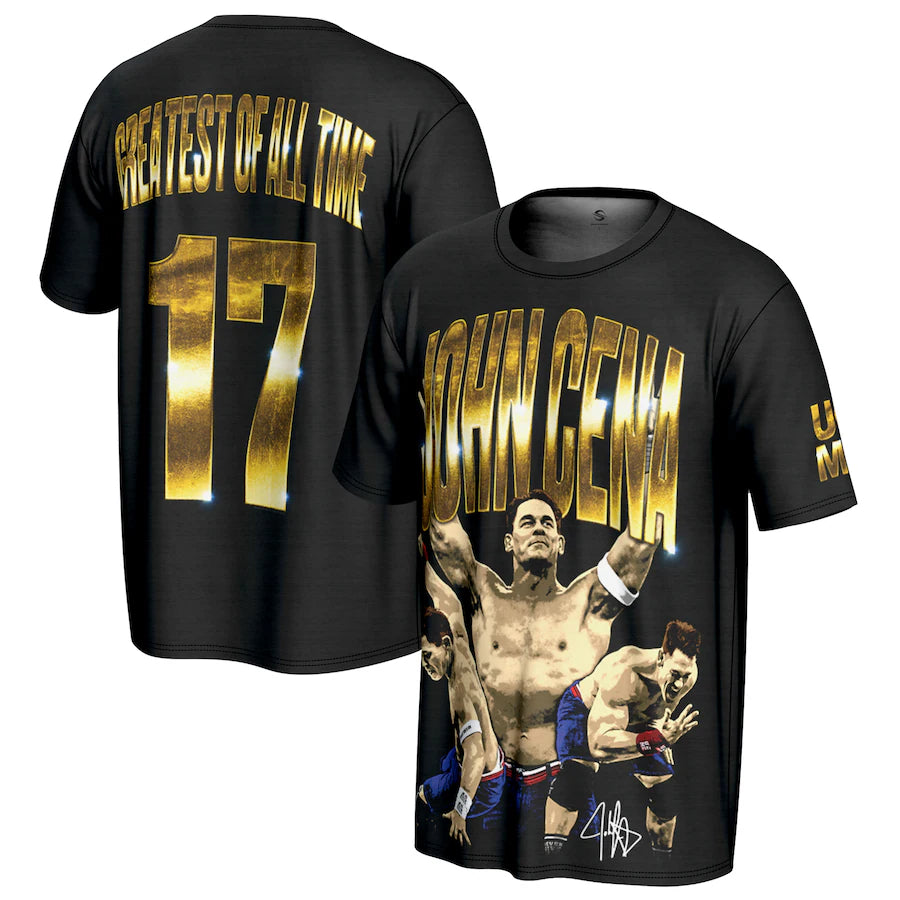 John Cena WWE ProSphere GOAT T-Shirt - Black - UKASSNI