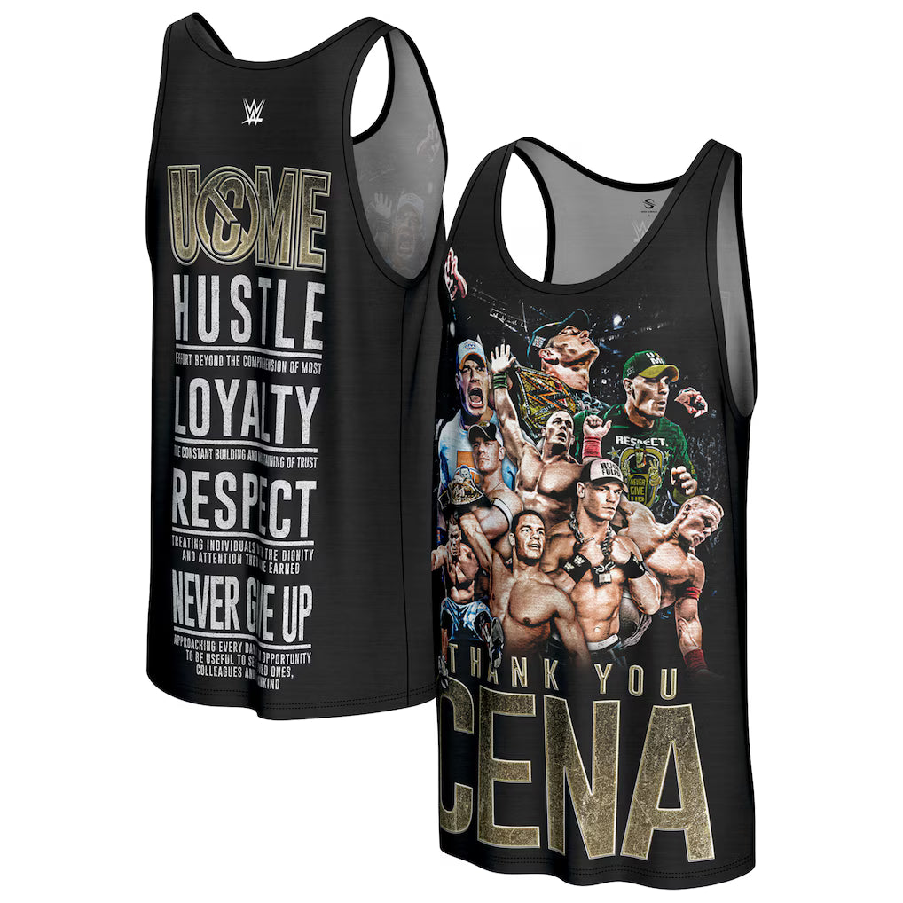 John Cena WWE ProSphere Thank You Tank – Black (USA Stock) - UKASSNI